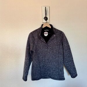 AVALANCHE • Gray Quarter-Zip Cozy Fur Lined Sweatshirt